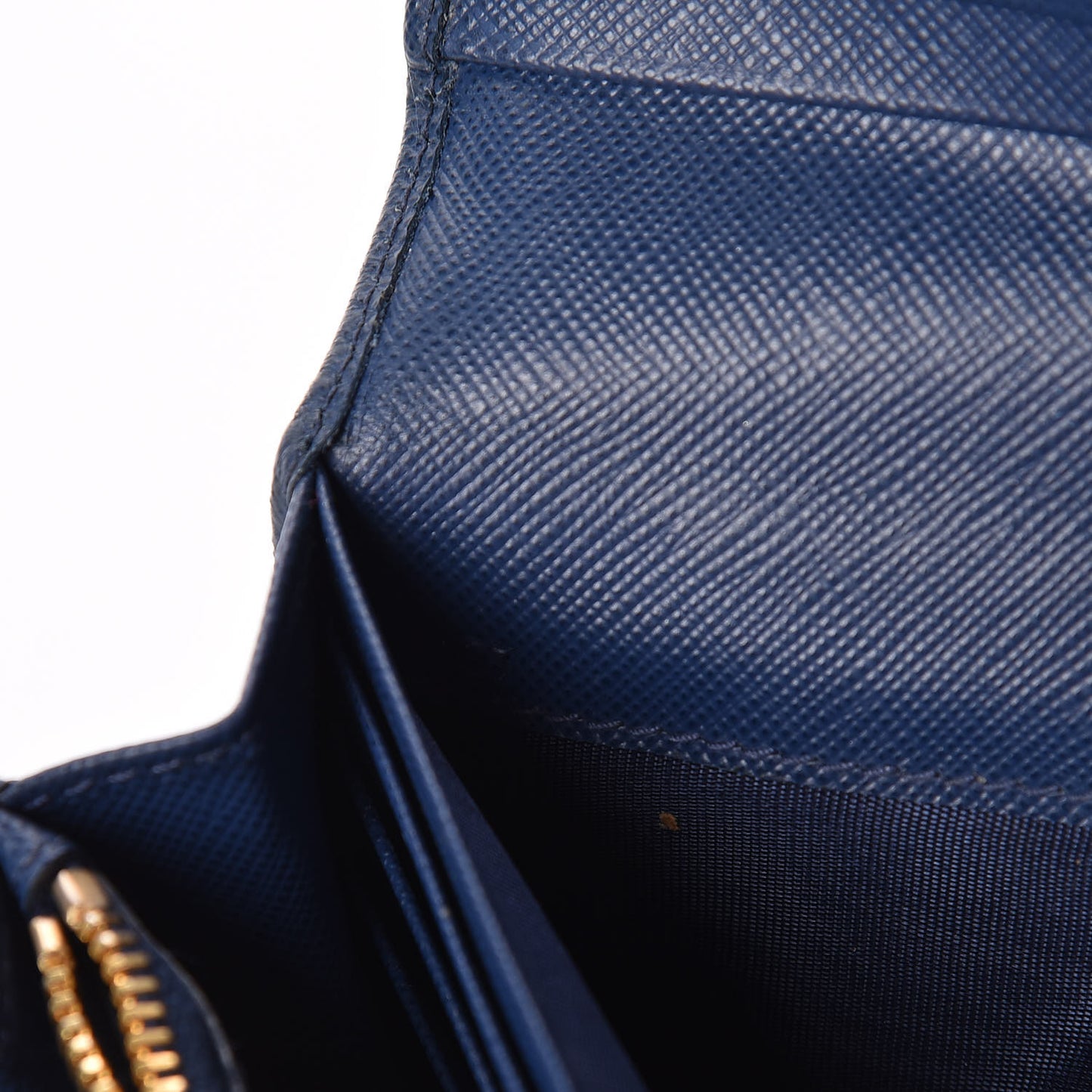 Saffiano Metal Bar Continental Flap Wallet Bleuette
