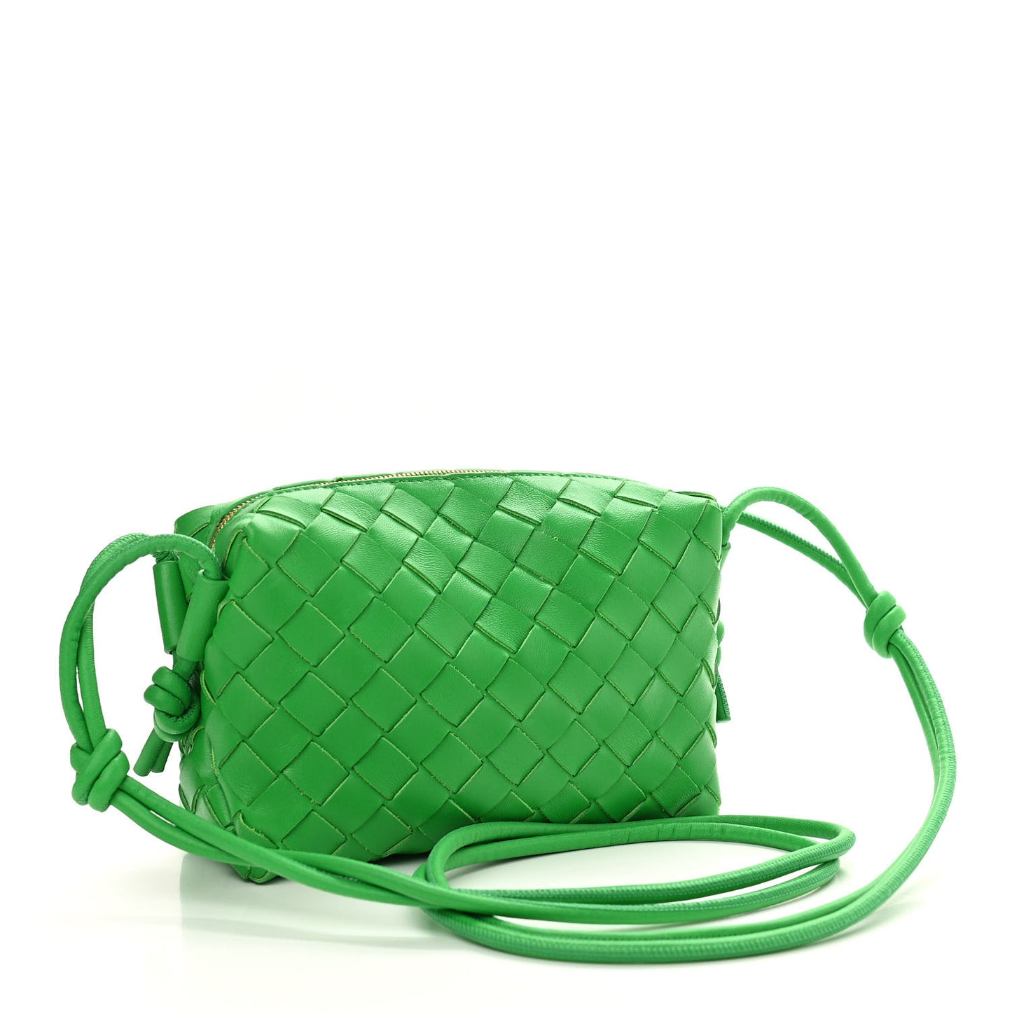 Nappa Intrecciato Mini Loop Camera Bag Parakeet