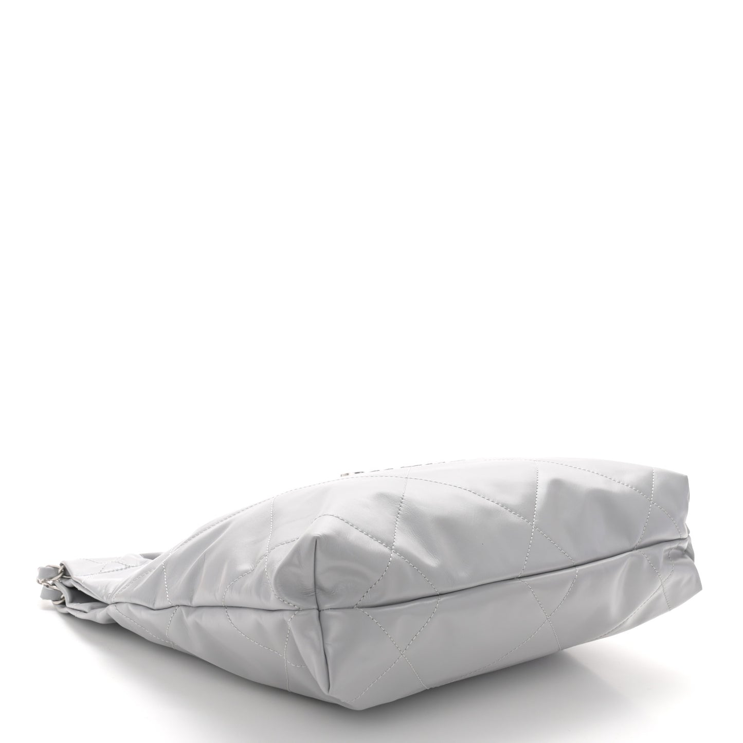 Shiny Calfskin Quilted Small Chanel 22 Grey