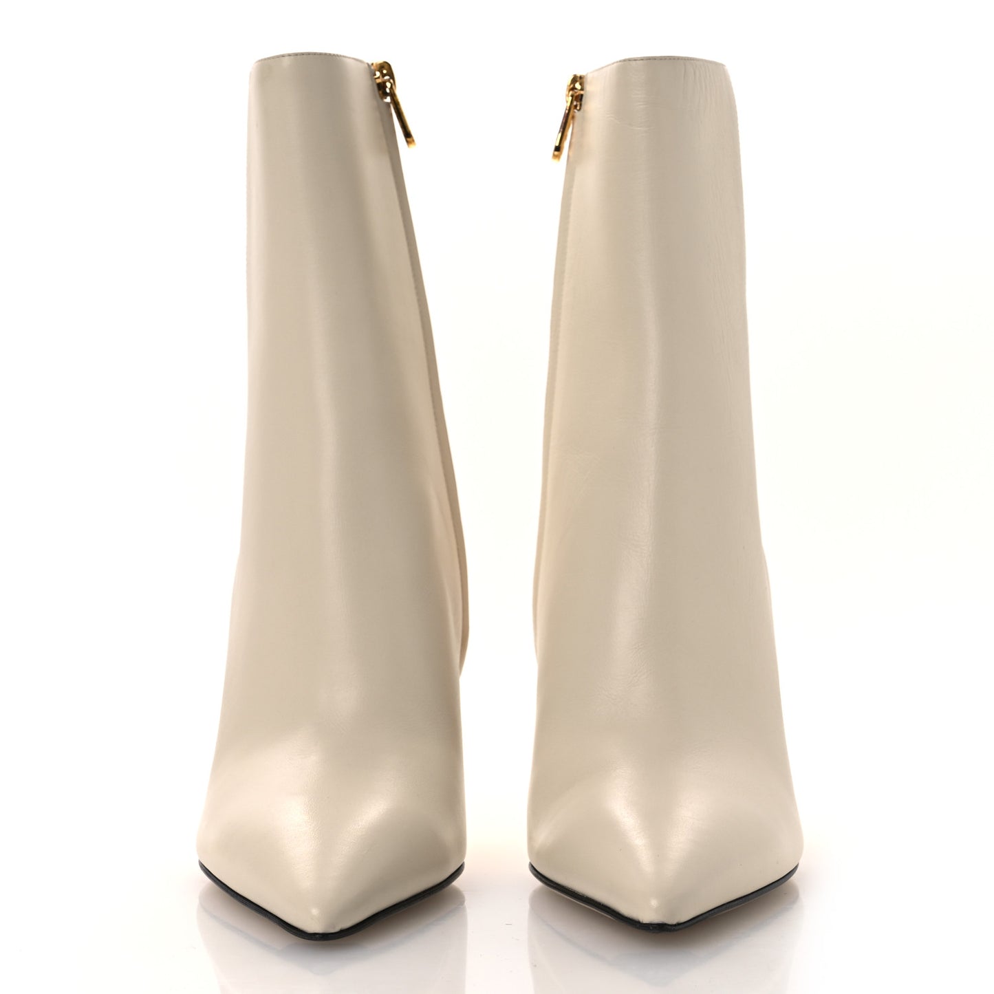 Nappa Fendi First 95mm Pointed Booties 39.5 White
