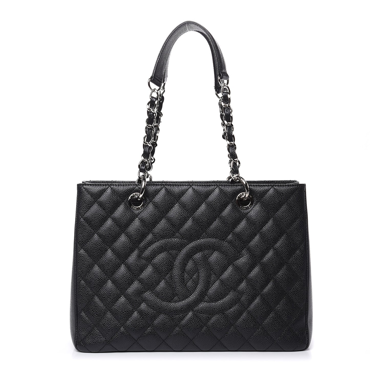 Caviar Quilted Grand Shopping Tote GST Black