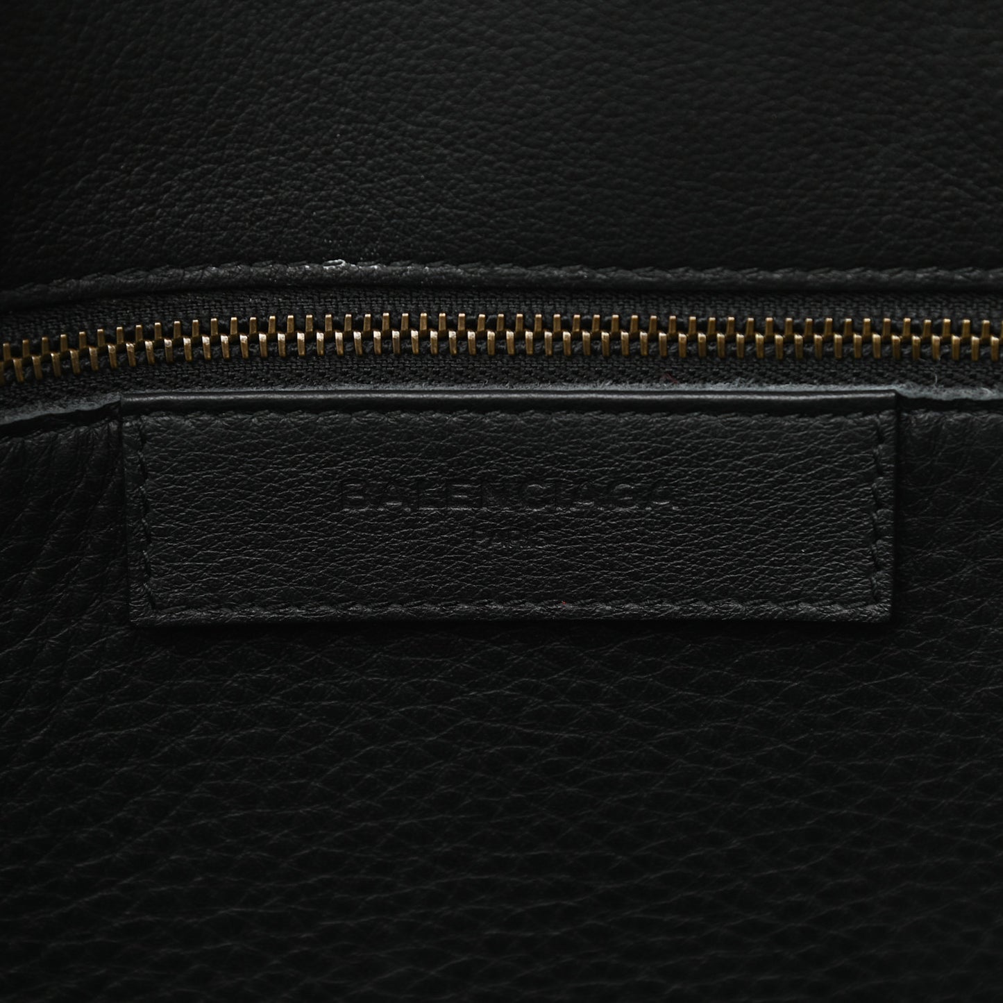 Calfskin Blackout Hardware Perforated Papier B4 Tote Black