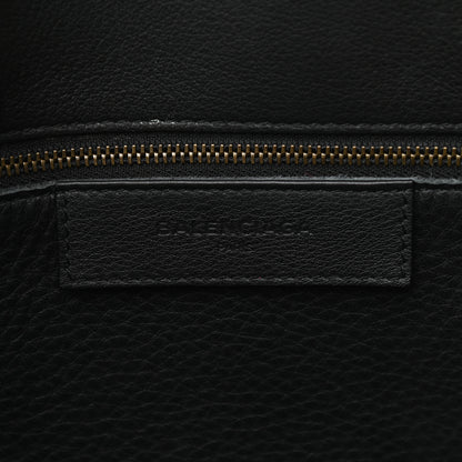 Balenciaga Calfskin Blackout Hardware Perforated Papier B4 Tote Black 5 of 12