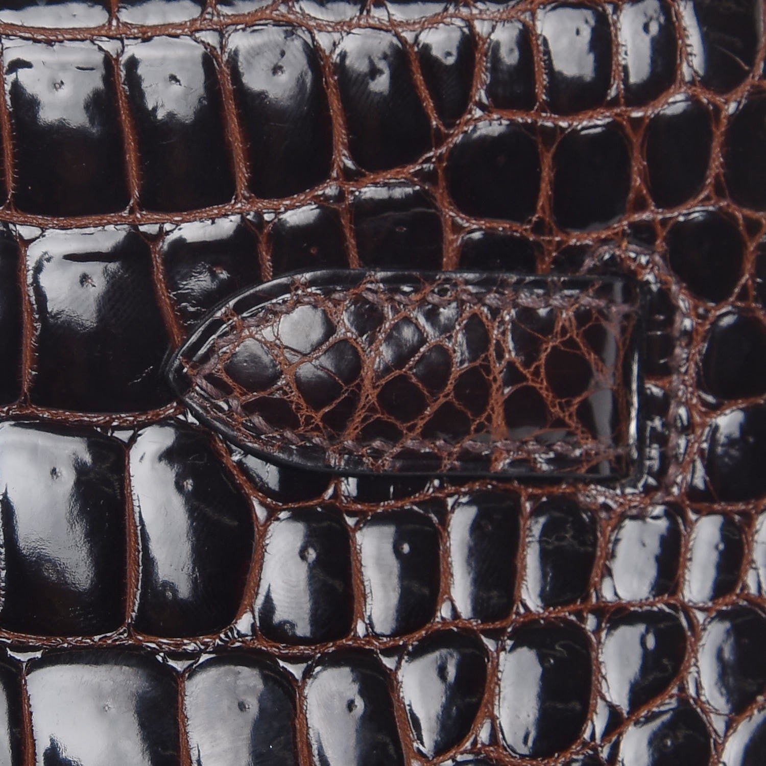 Hermes Shiny Porosus Crocodile Kelly Sellier 35 Havane 16 of 37
