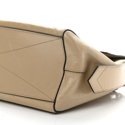Givenchy Creased Patent Calfskin Medium ID Flap Beige 8 of 9
