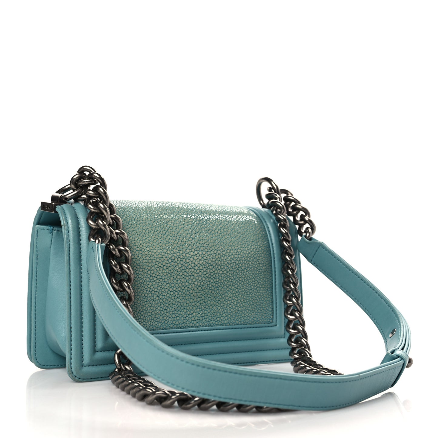 Galuchat Stingray Small Boy Flap Turquoise