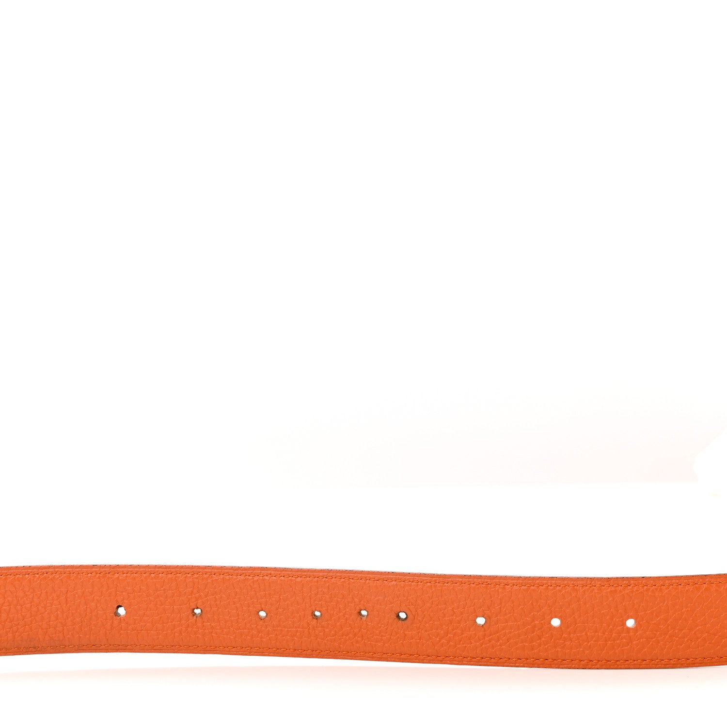 Hermes Togo Box 32mm H Belt 85 34 Orange Chocolate 6 of 17