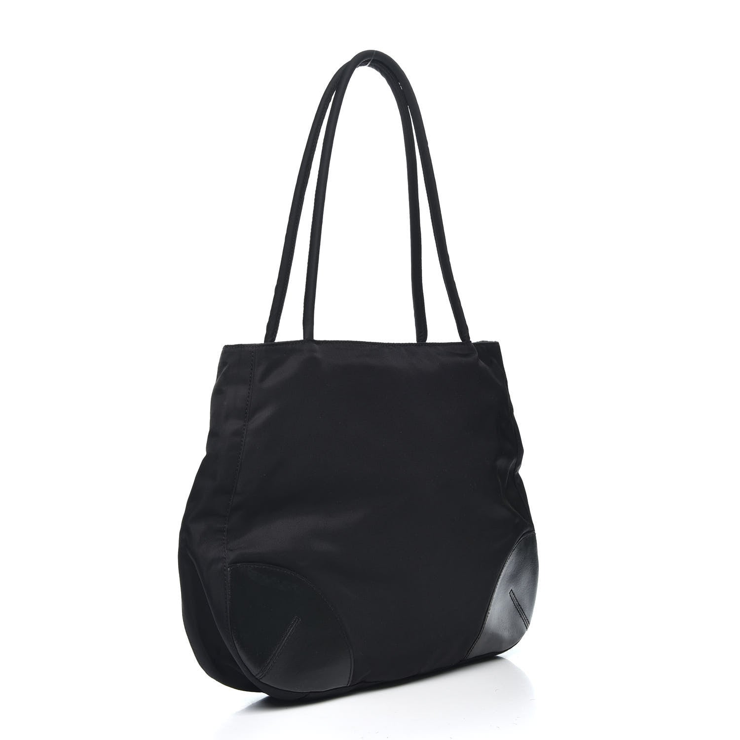 Prada Calfskin Tessuto Nylon Easy Shoulder Bag Black 2 of 9