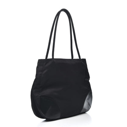 Prada Calfskin Tessuto Nylon Easy Shoulder Bag Black 2 of 9