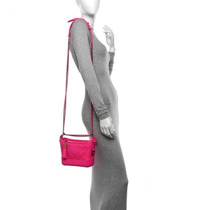 Chanel Goatskin Quilted Small Gabrielle Hobo Pink 2 of 11
