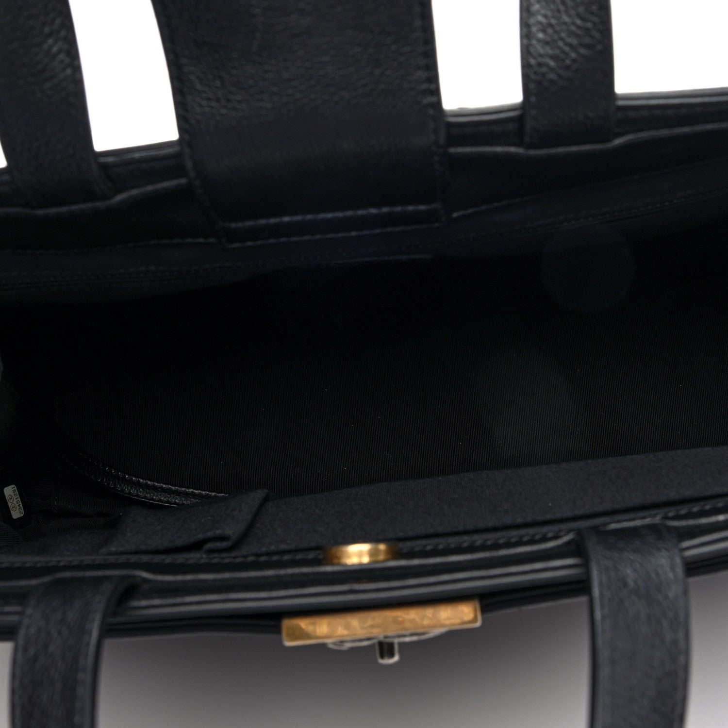 Chanel Calfskin Stitched Large Straight Lines Shopping Tote Black 6 of 11