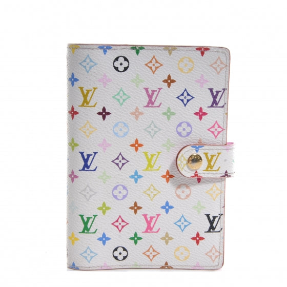Monogram Multicolor Small Ring Agenda Cover White