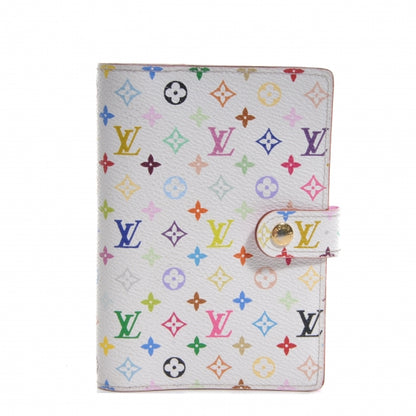Louis Vuitton Monogram Multicolor Small Ring Agenda Cover White 1 of 8