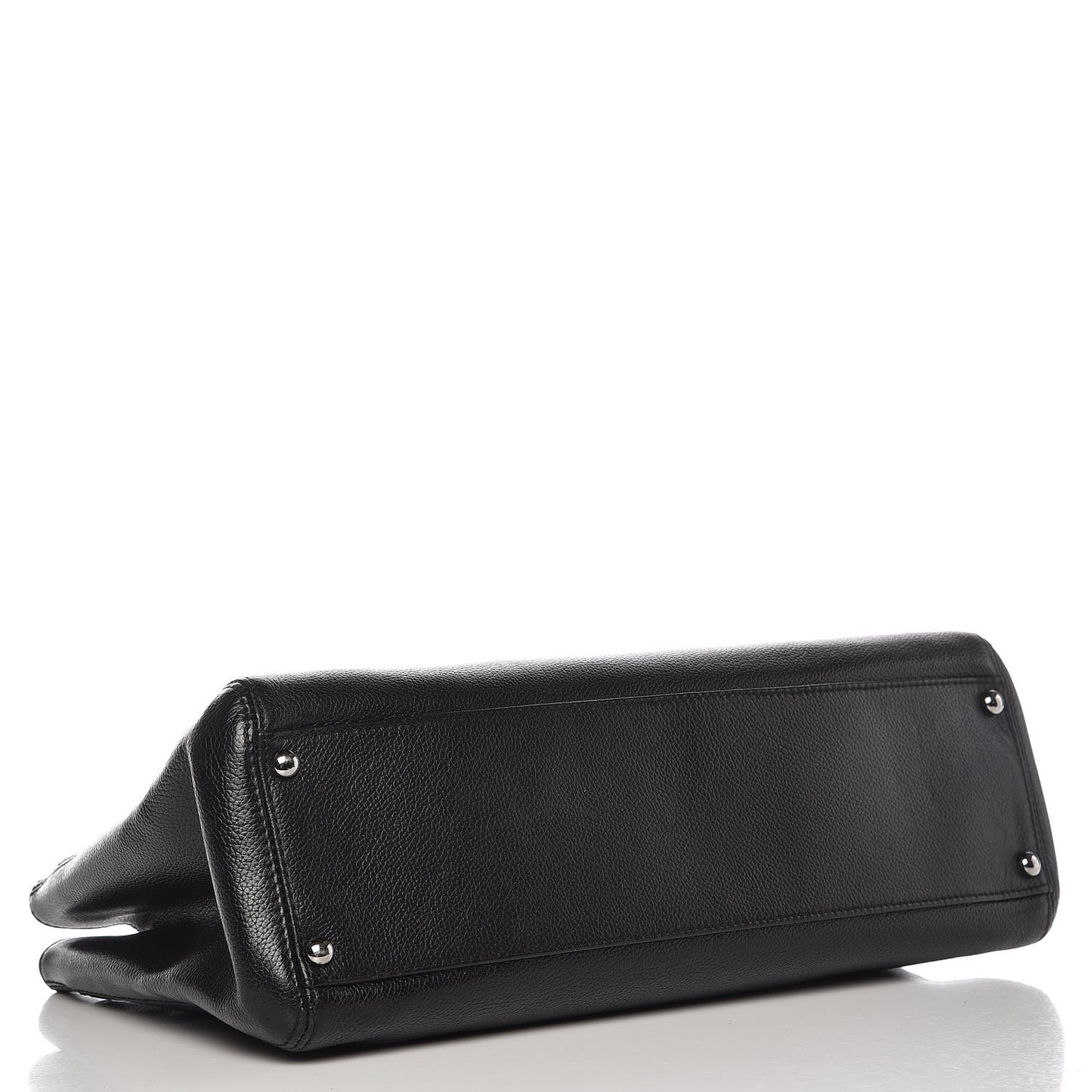 Calfskin Mademoiselle Lock Cerf Shopper Tote Black