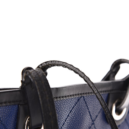 Chanel Grained Calfskin Shopping Fever Tote Blue 14 of 18