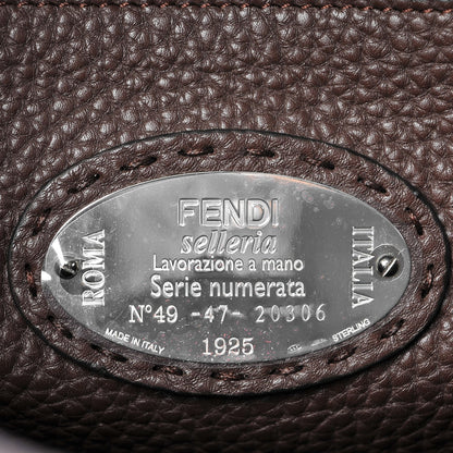 Fendi Cuoio Romano Selleria Studded Large Mens Peekaboo Iconic Essential Satchel Marrone Sunflower Multicolor 7 of 8