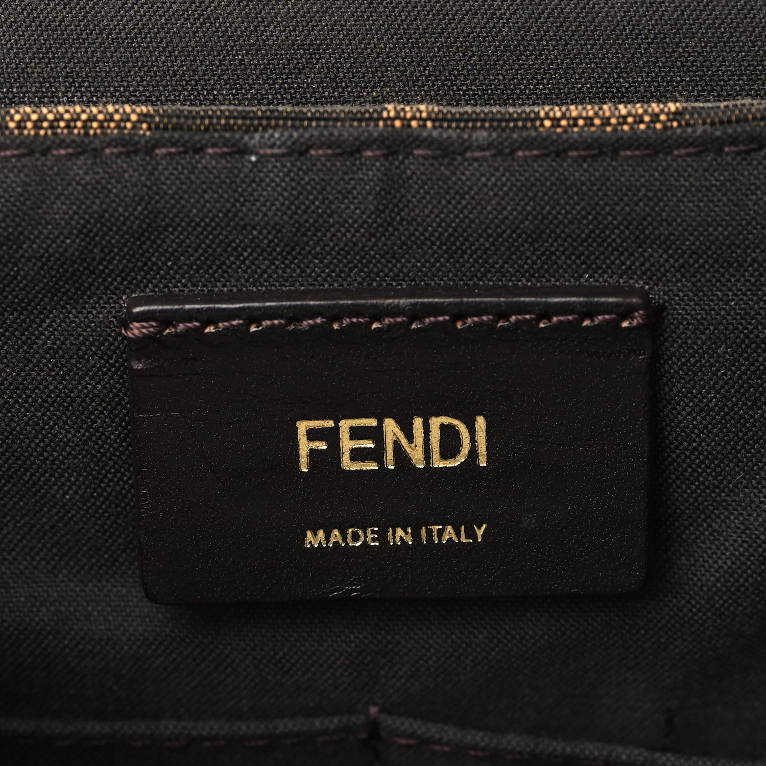 Fendi Zucca Vitello Elite Messenger Bag Tobacco Ecstasy 5 of 6