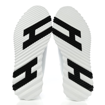 Hermes Goatskin Suede Goatskin Bouncing Sneakers 37 White Black 5 of 9