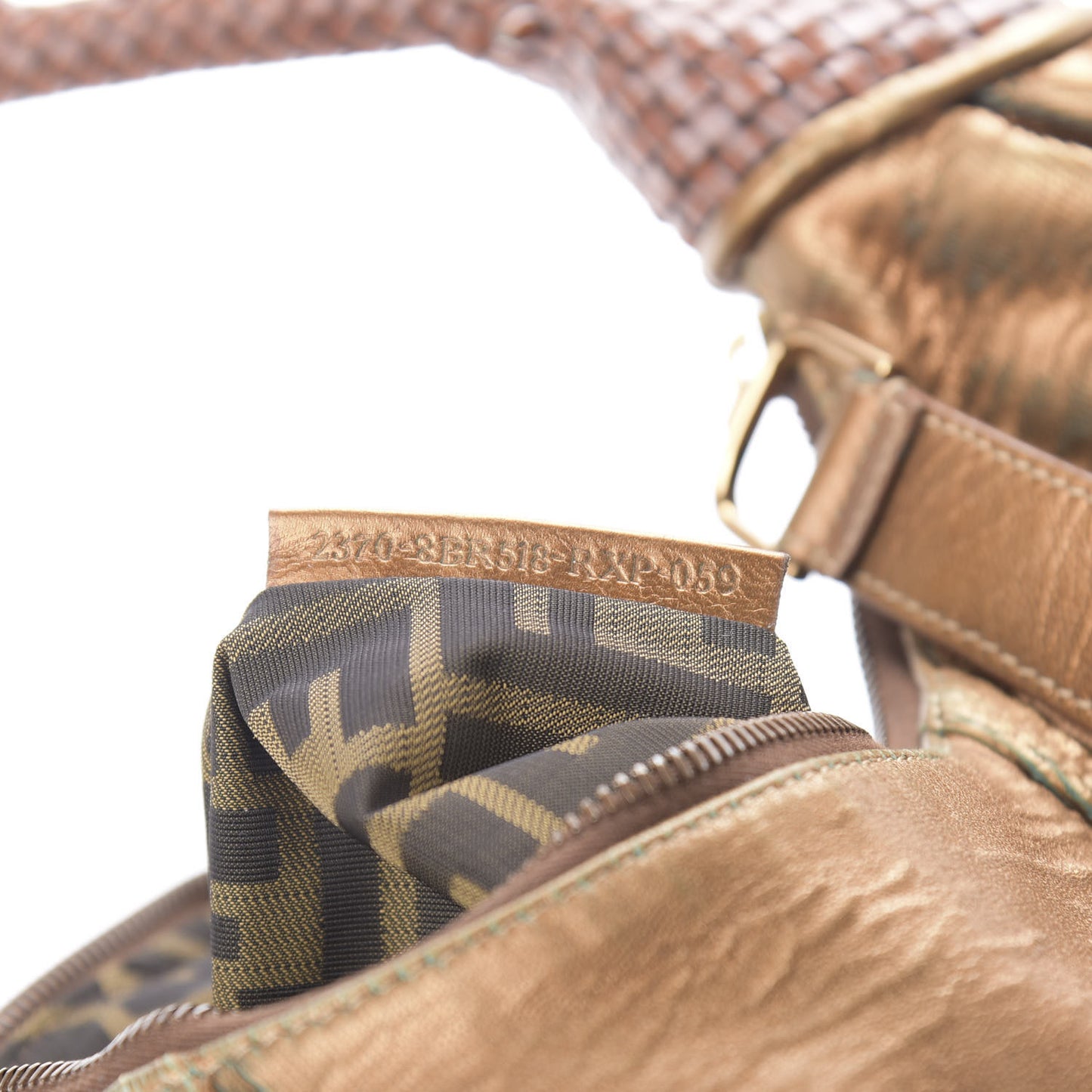 Nappa Fortuny Hologram Spy Hobo Bag Tobacco Oro Ambrato