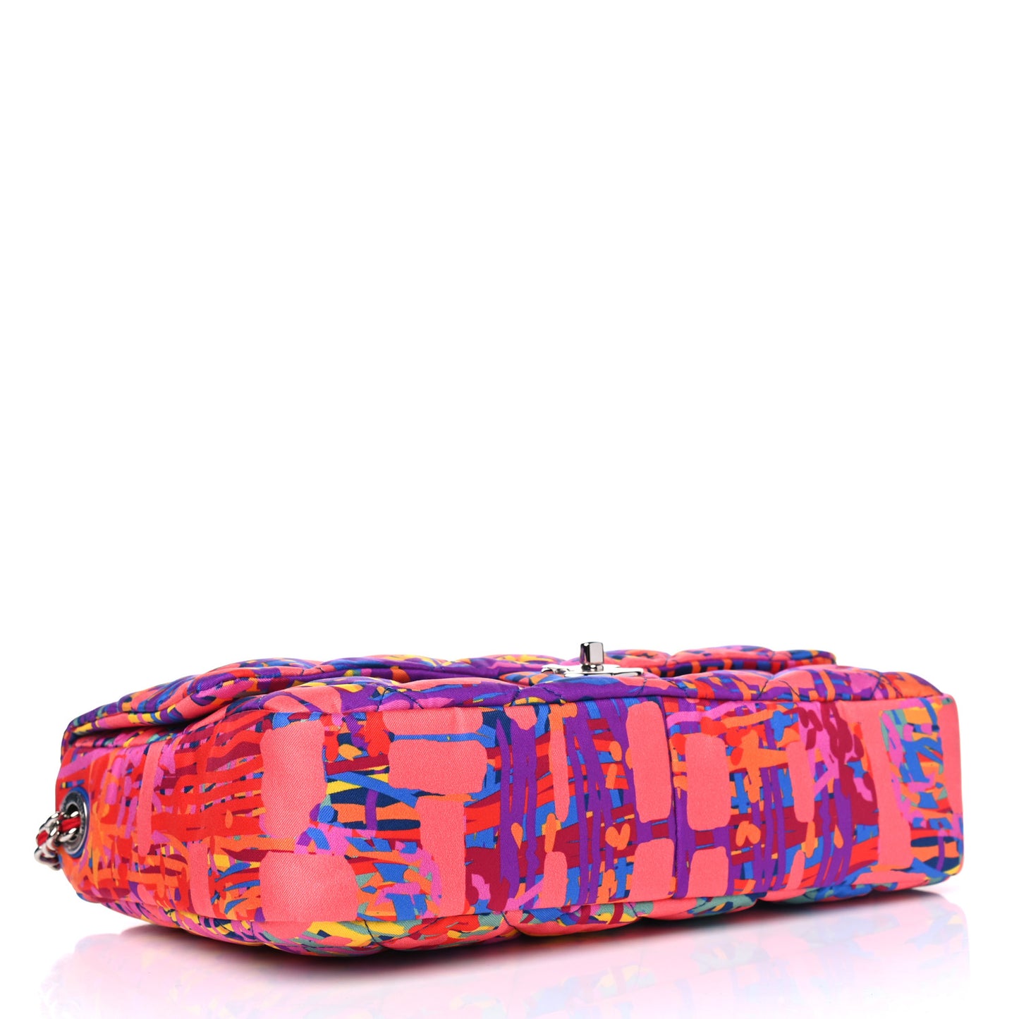 Foulard Fabric Quilted Printed Flap Pink