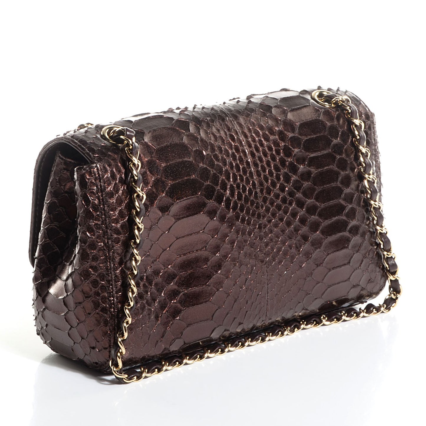 Python Soho Tassel Medium Flap Dark Brown