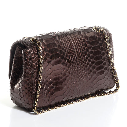 Chanel Python Soho Tassel Medium Flap Dark Brown 3 of 8