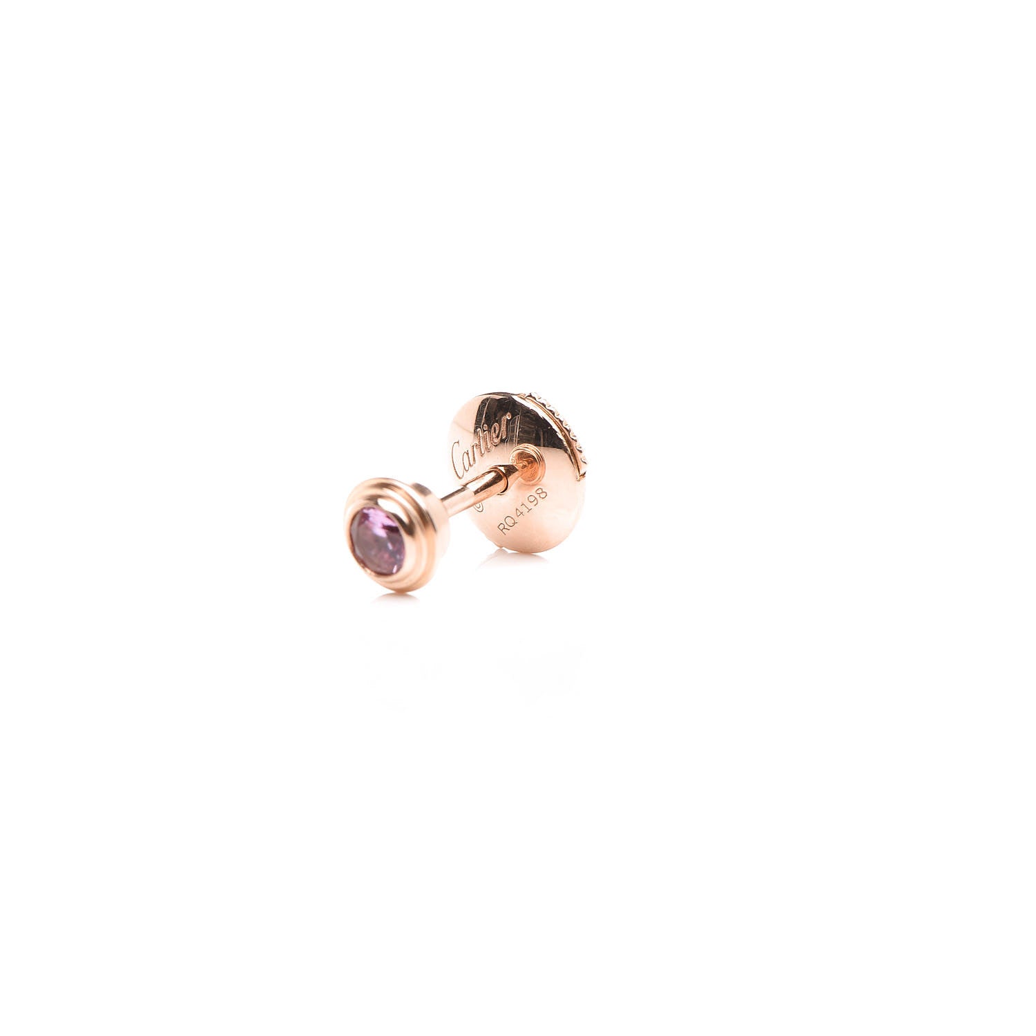 Cartier 18K Pink Gold Pink Sapphire D'Amour Earrings 6 of 7
