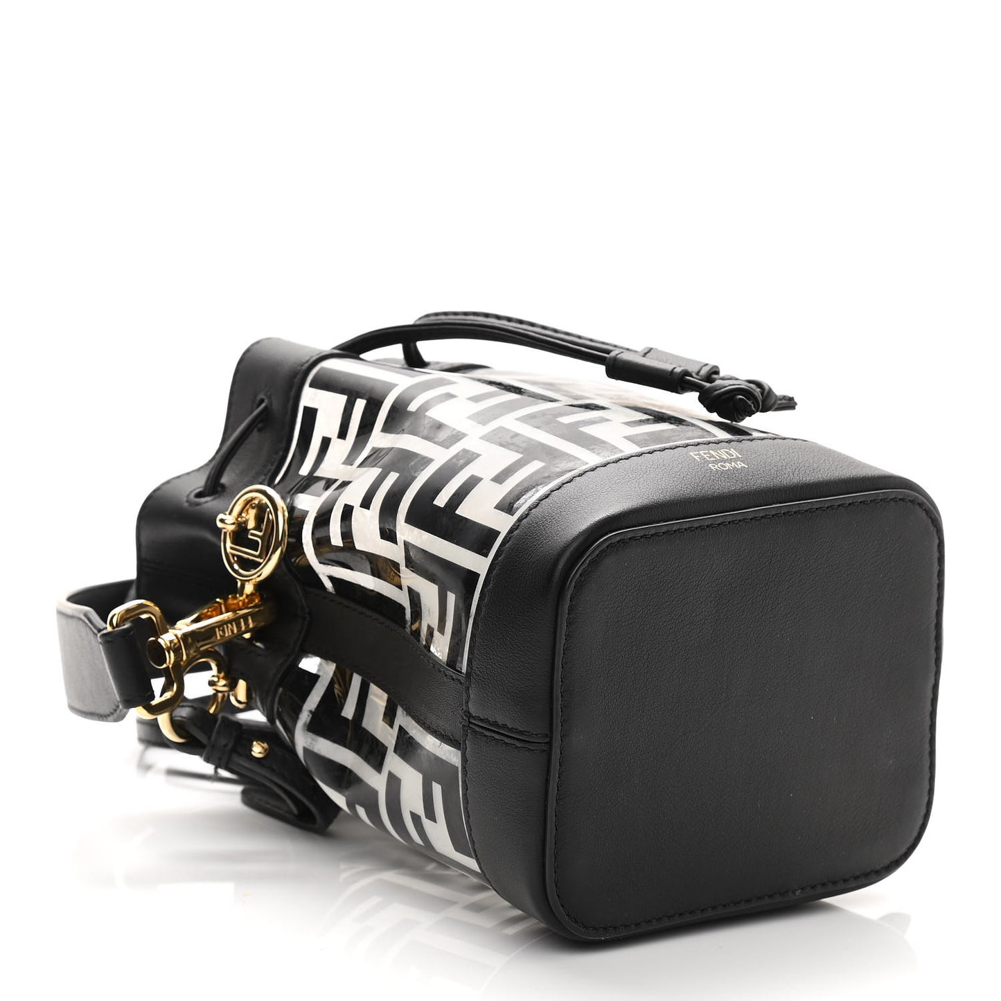 TPU FF Vitello Grace F is Fendi Mini Mon Tresor Bucket Bag Black