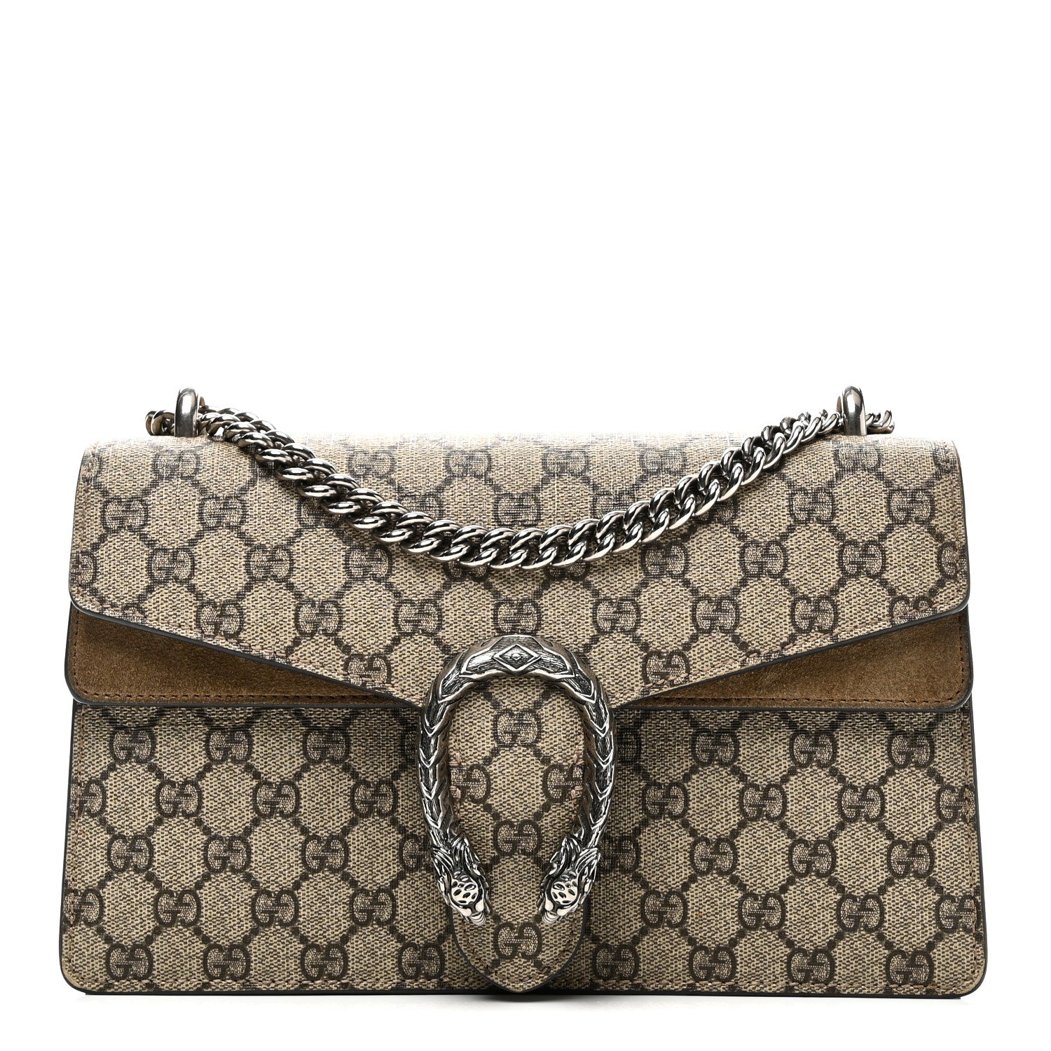Gucci GG Supreme Monogram Small Dionysus Shoulder Bag Taupe 1 of 11