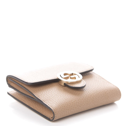 Gucci Dollar Calfskin Interlocking G French Wallet Camelia 4 of 7