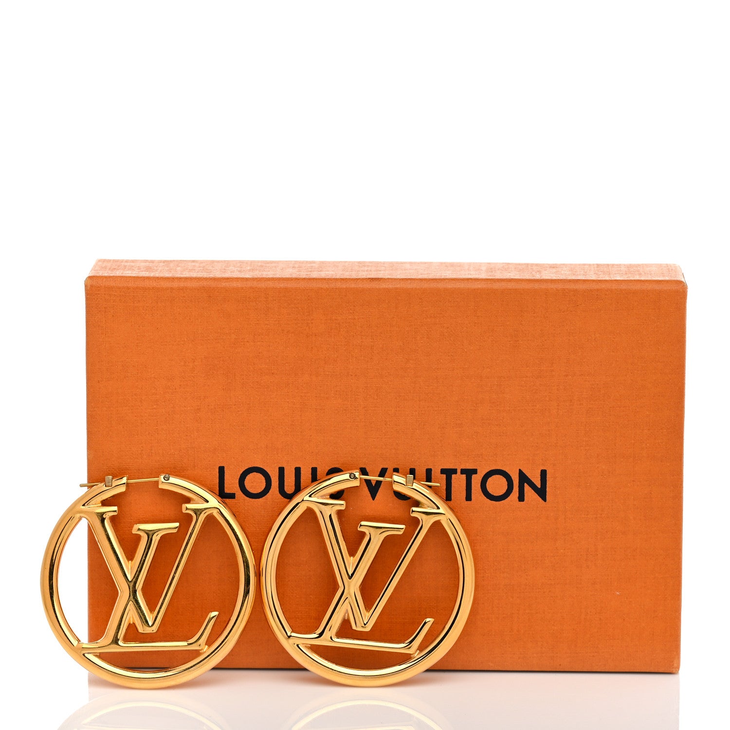 Louis Vuitton Metal Louise Hoop Earrings Gold 5 of 5