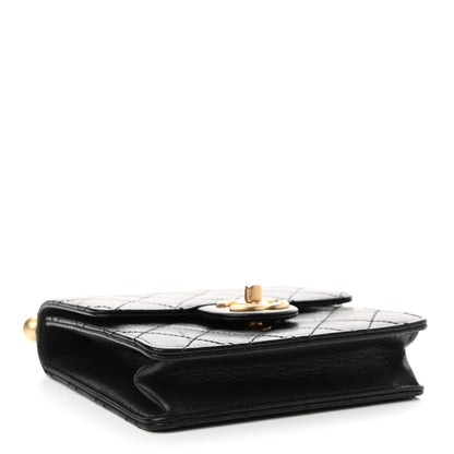 Chanel Lambskin Quilted Chic Pearls Flap Black 4 of 13