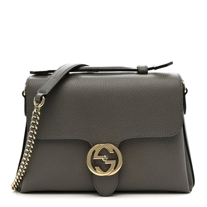 Gucci Dollar Calfskin Interlocking G Top Handle Shoulder Bag Loess 1 of 11