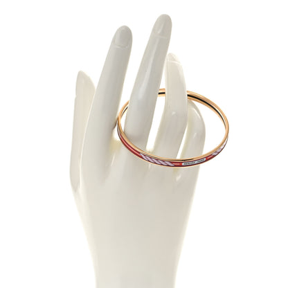 Hermes Enamel Quadrige Printed Extra Narrow Bracelet 65 2 of 5