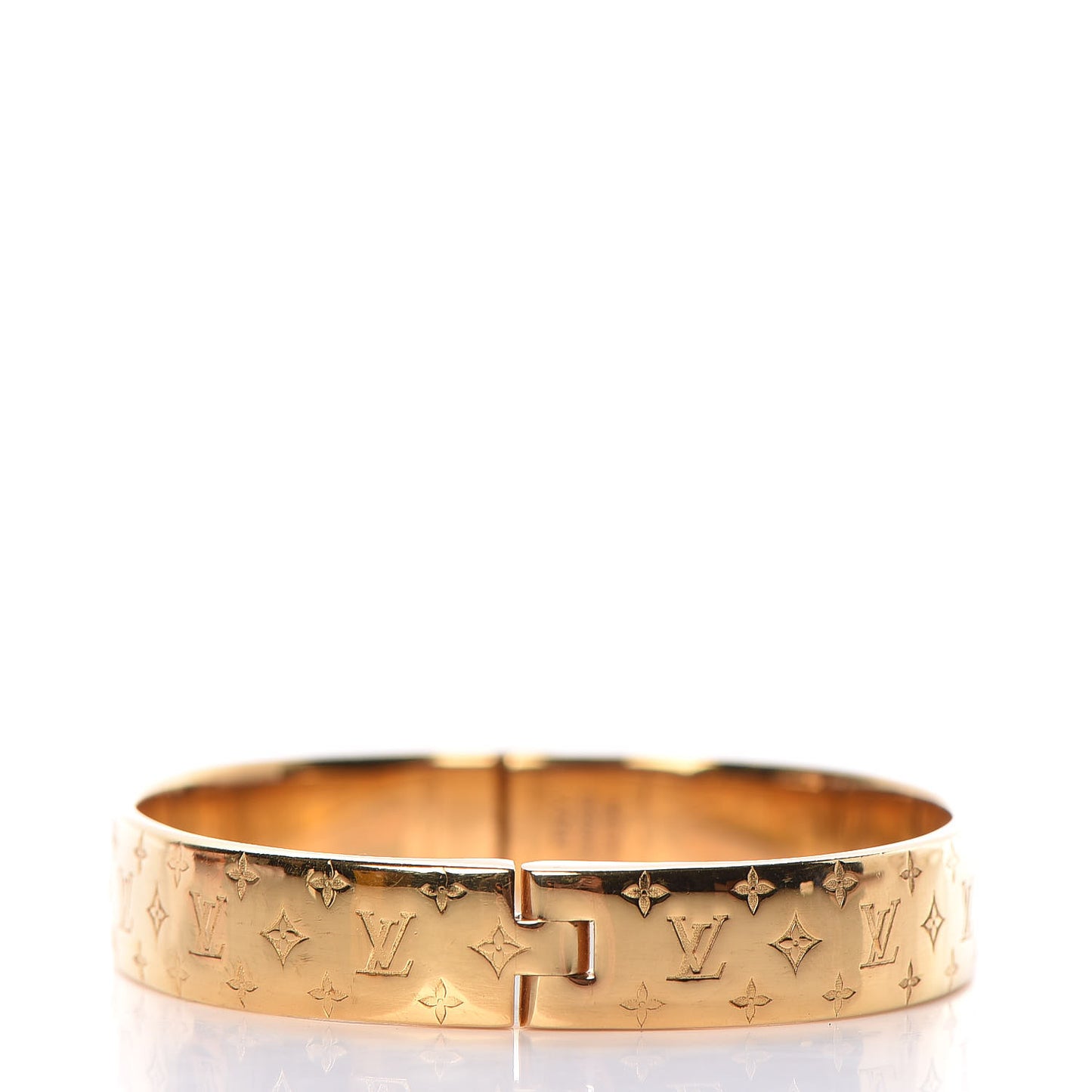 Brass Monogram Nanogram Cuff M Gold
