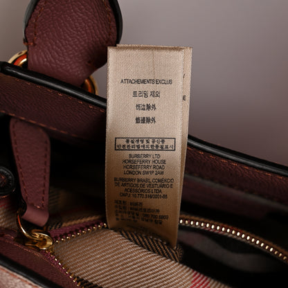 Burberry Soft Grain Calfskin Small Buckle Tote Dusty Pink 7 of 12