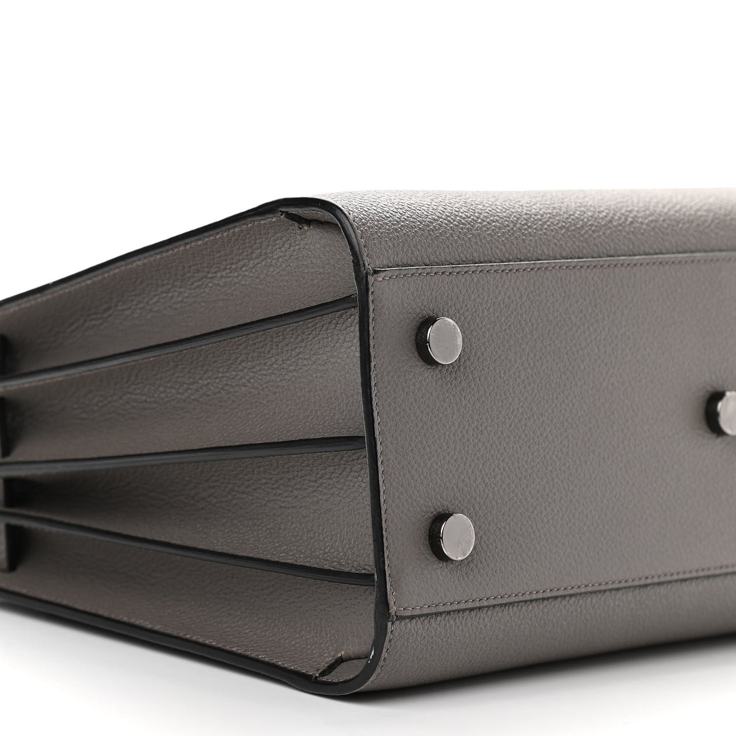 Grained Calfskin Baby Sac De Jour Fog