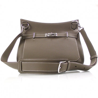 Hermes Taurillon Clemence Jypsiere Gypsy 35 Etoupe 1 of 11
