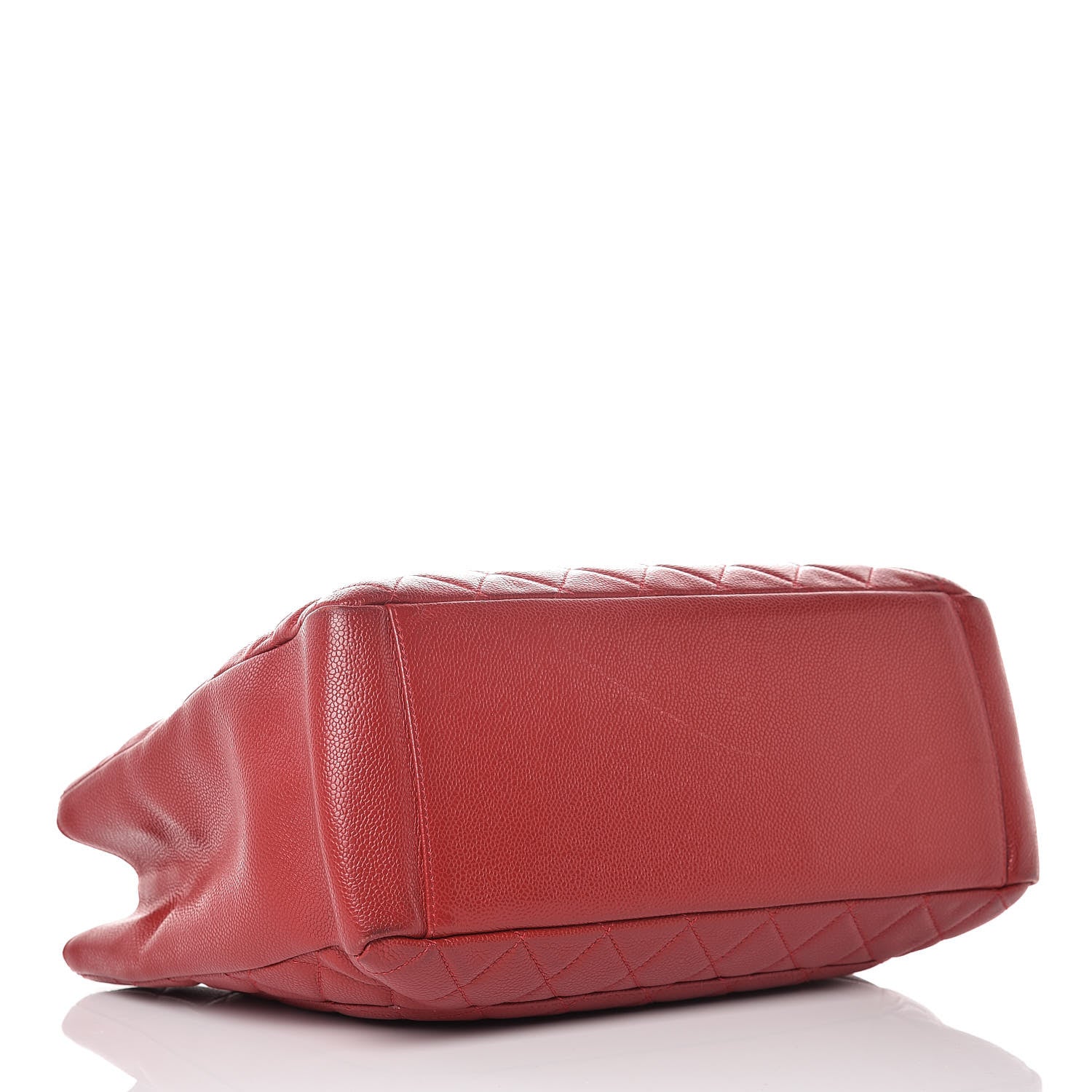 Chanel Caviar Quilted Grand Shopping Tote GST Red 4 of 12