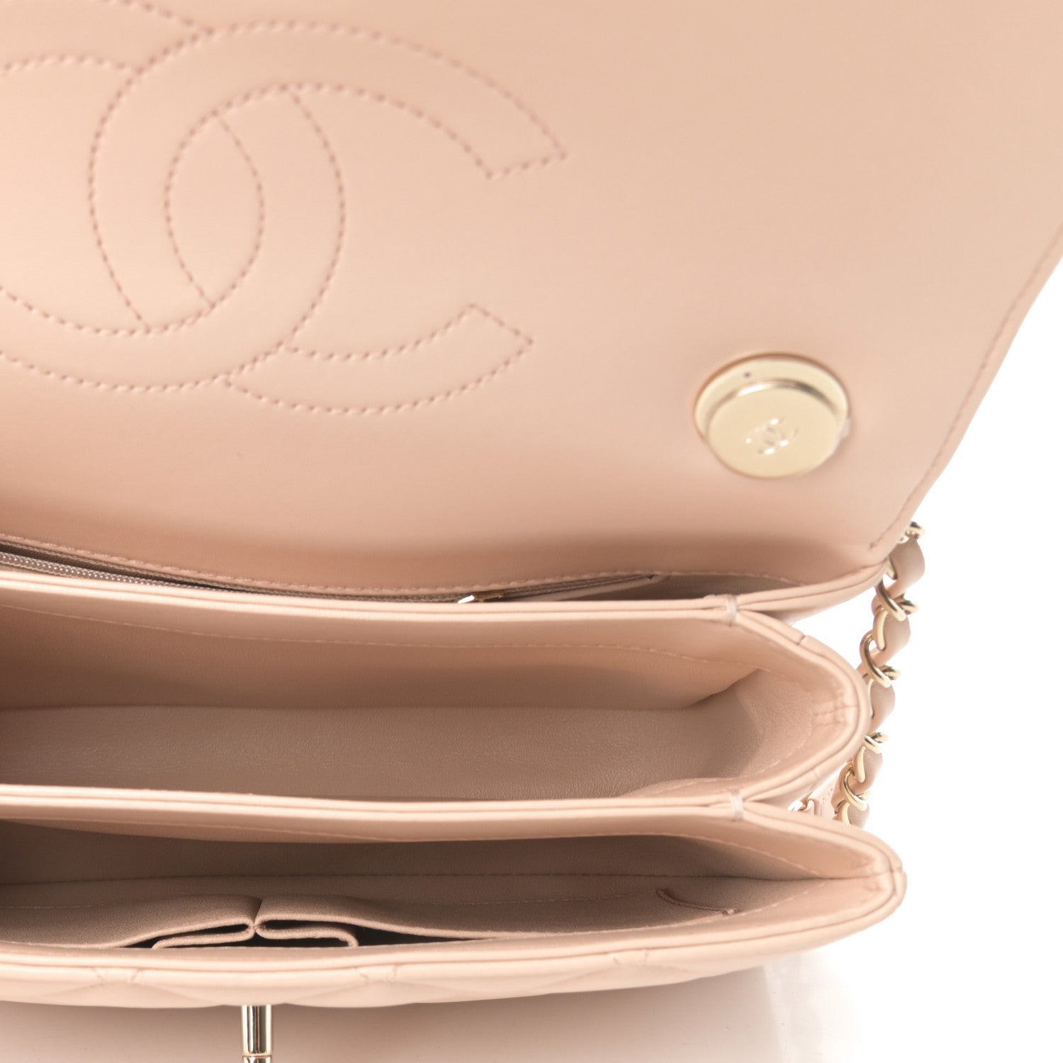 Chanel Lambskin Quilted Small Trendy CC Dual Handle Flap Bag Beige 5 of 11