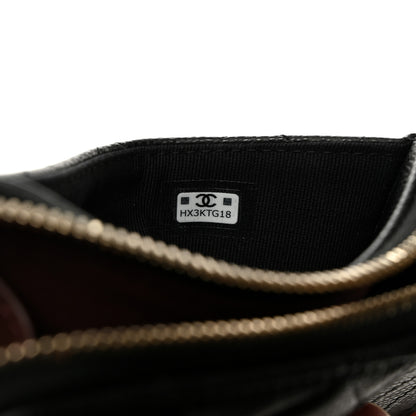 Chanel Caviar Quilted CC Zip Around Card Holder Black 8 of 8