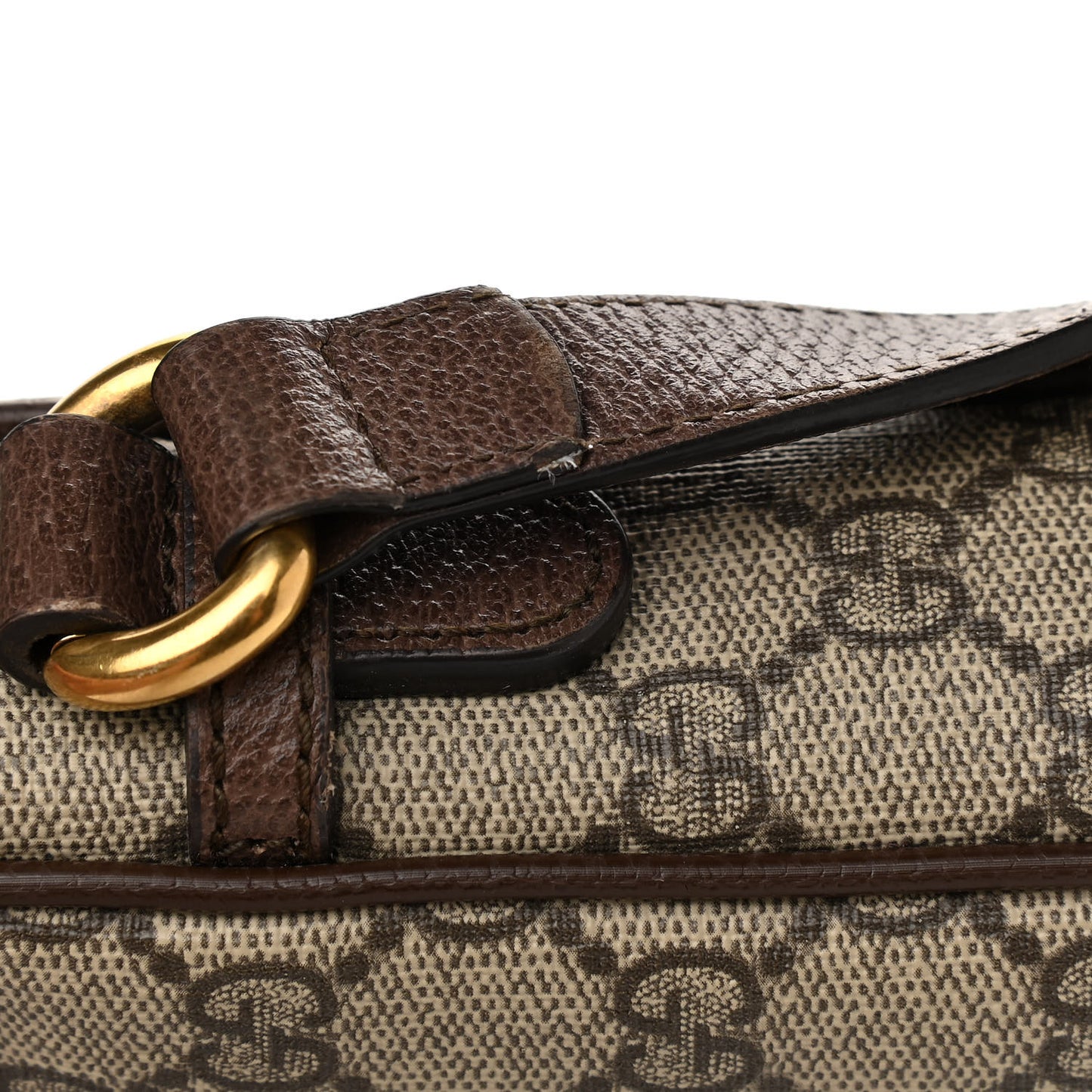 GG Supreme Monogram Web Small Ophidia Messenger Bag Brown