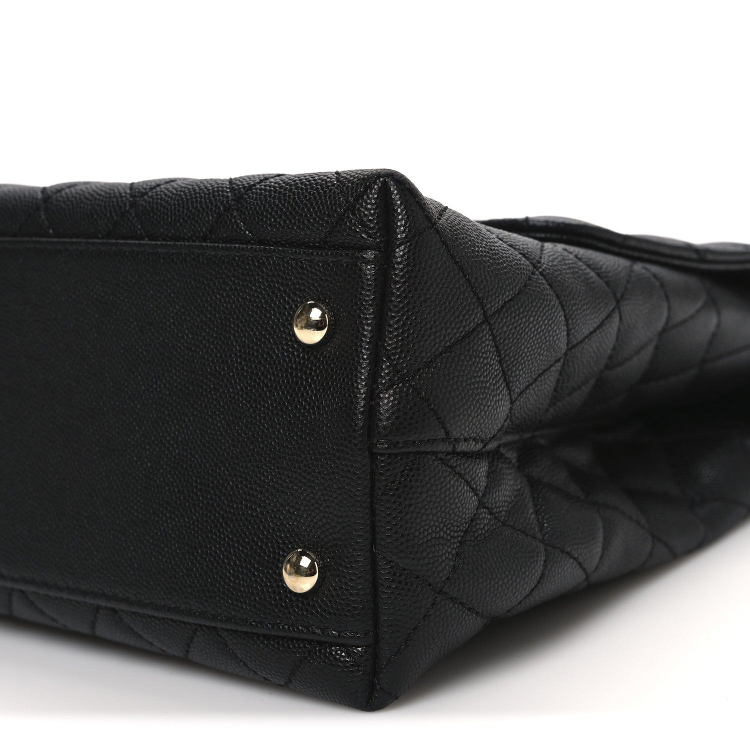 Chanel Caviar Lizard Quilted Medium Coco Handle Flap Black 10 of 10