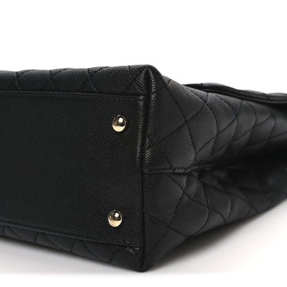 Chanel Caviar Lizard Quilted Medium Coco Handle Flap Black 10 of 10