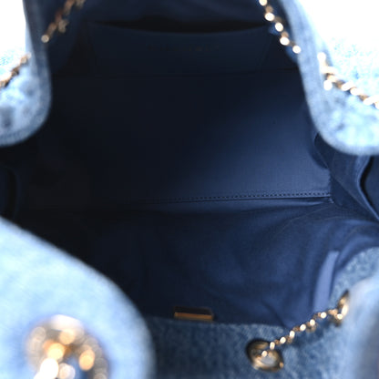 Chanel Denim Quilted Small Chanel 25 Handbag Blue 5 of 11