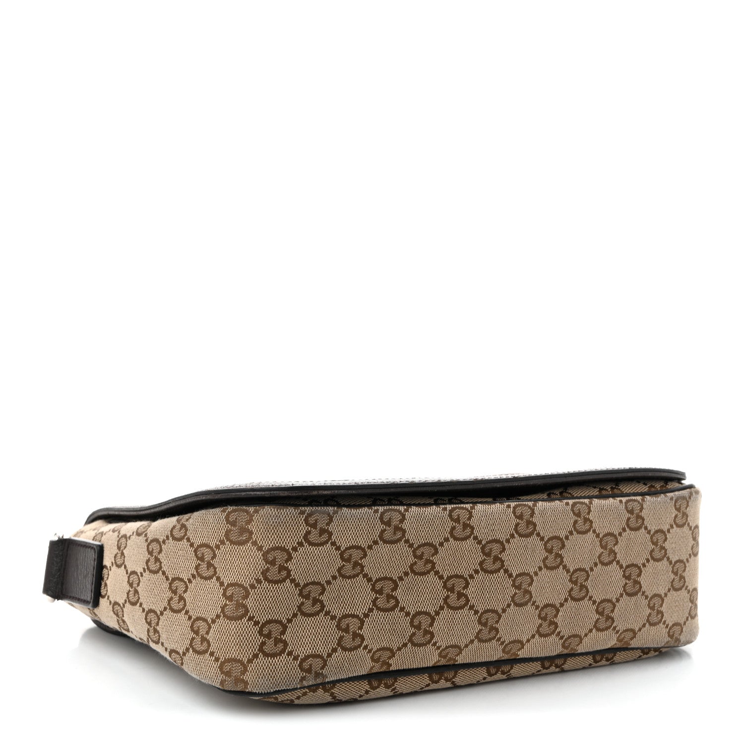 Gucci Monogram Flap Messenger Bag Beige Dark Brown 4 of 12