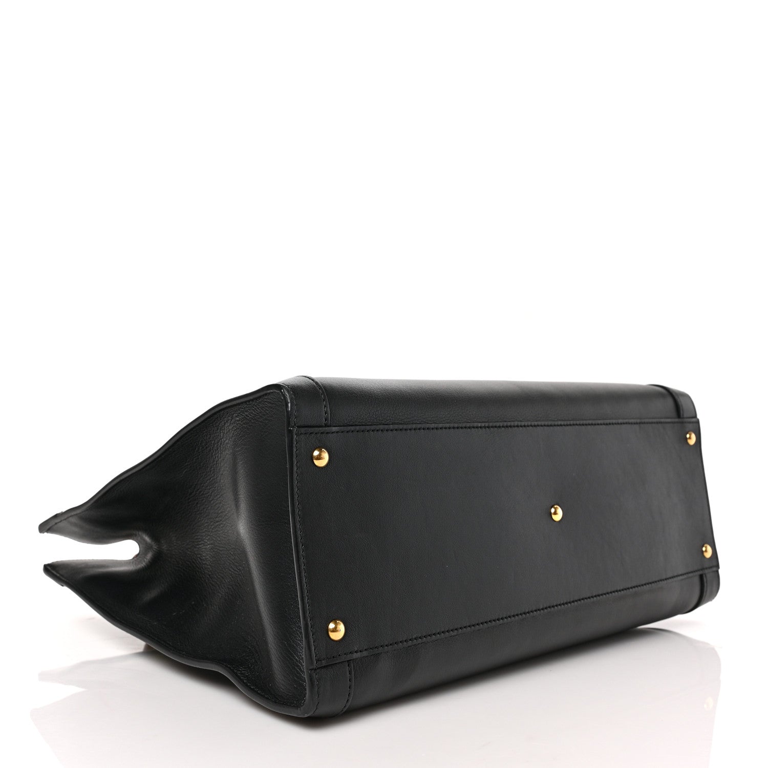 Gucci Wonka Grain Calfskin Medium Diana Tote Bag Black Yellow Fluo 4 of 10