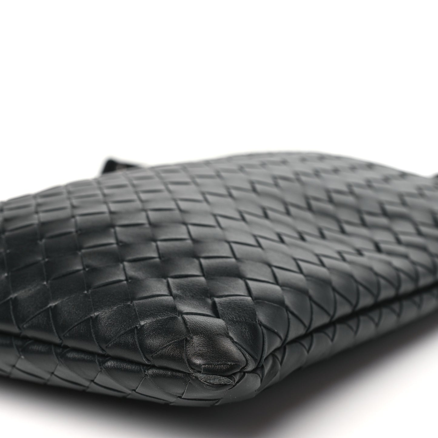 Lambskin Intrecciato Laptop Case Black