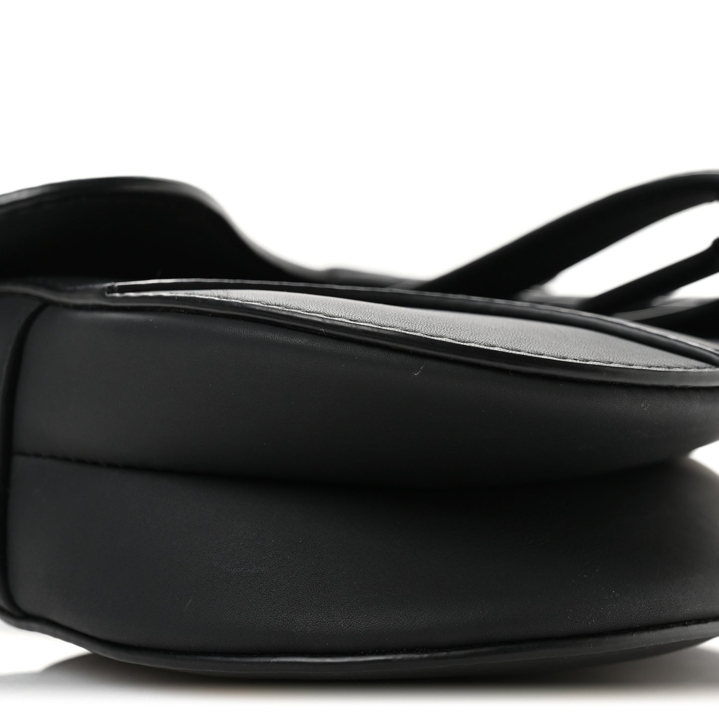 Ultra Matte Calfskin Mini Saddle Bag Black