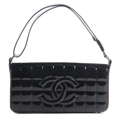 Chanel Patent Chocolate Bar Quilted CC Flap Black 1 of 6